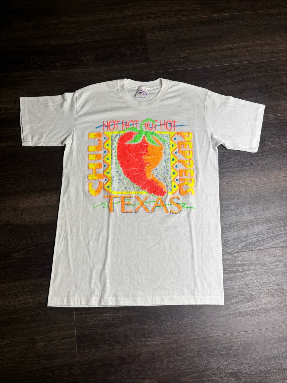 VTG 90s TEXAS HOT CHILI PEPPERS T-Shirt Size LARGE